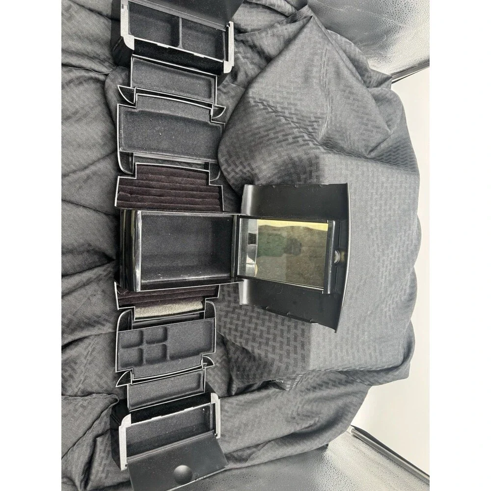 Black Jewelry Organizer Box with Gold Accent